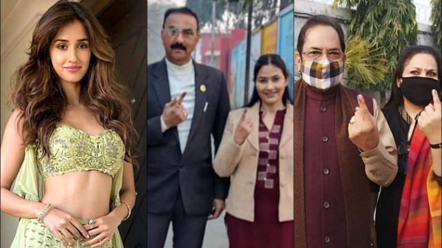 UP ELECTION 2022: अभिनेत्री दिशा पाटनी के माता-पिता समेत इन चर्चित चेहरों ने किया मतदान